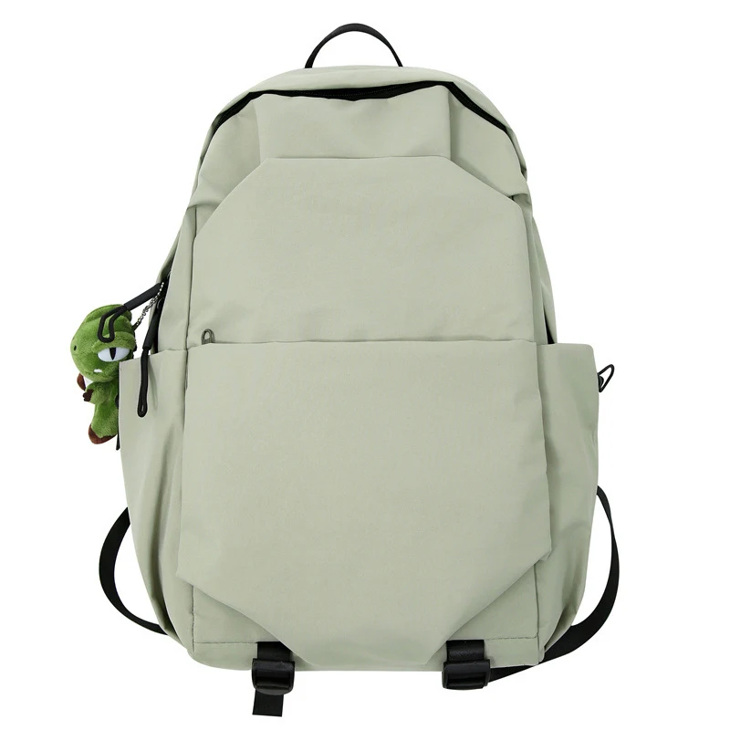 Junior High School Student Backpack Female Forest Style Solid Color College Style Male Female College Student Durable Backpack