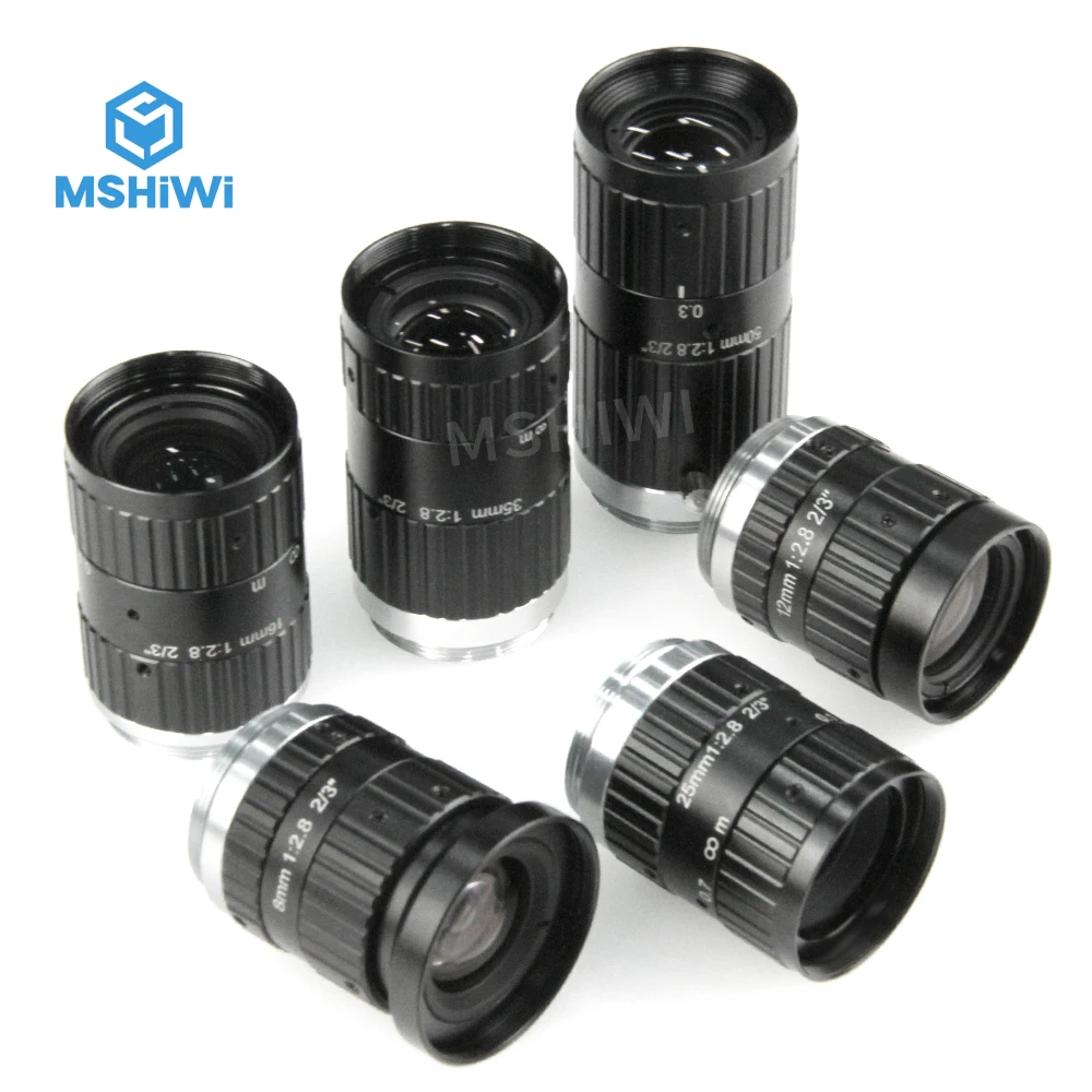 10MP 8mm-50mm Manual FA Prime Lens C-mount F2.8 2/3