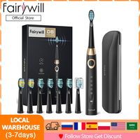 Fairywill Electric Sonic Toothbrush 5 Modes Replacement Heads Waterproof Rechargeable Powerful Cleaning Soft Heads Toothbrush