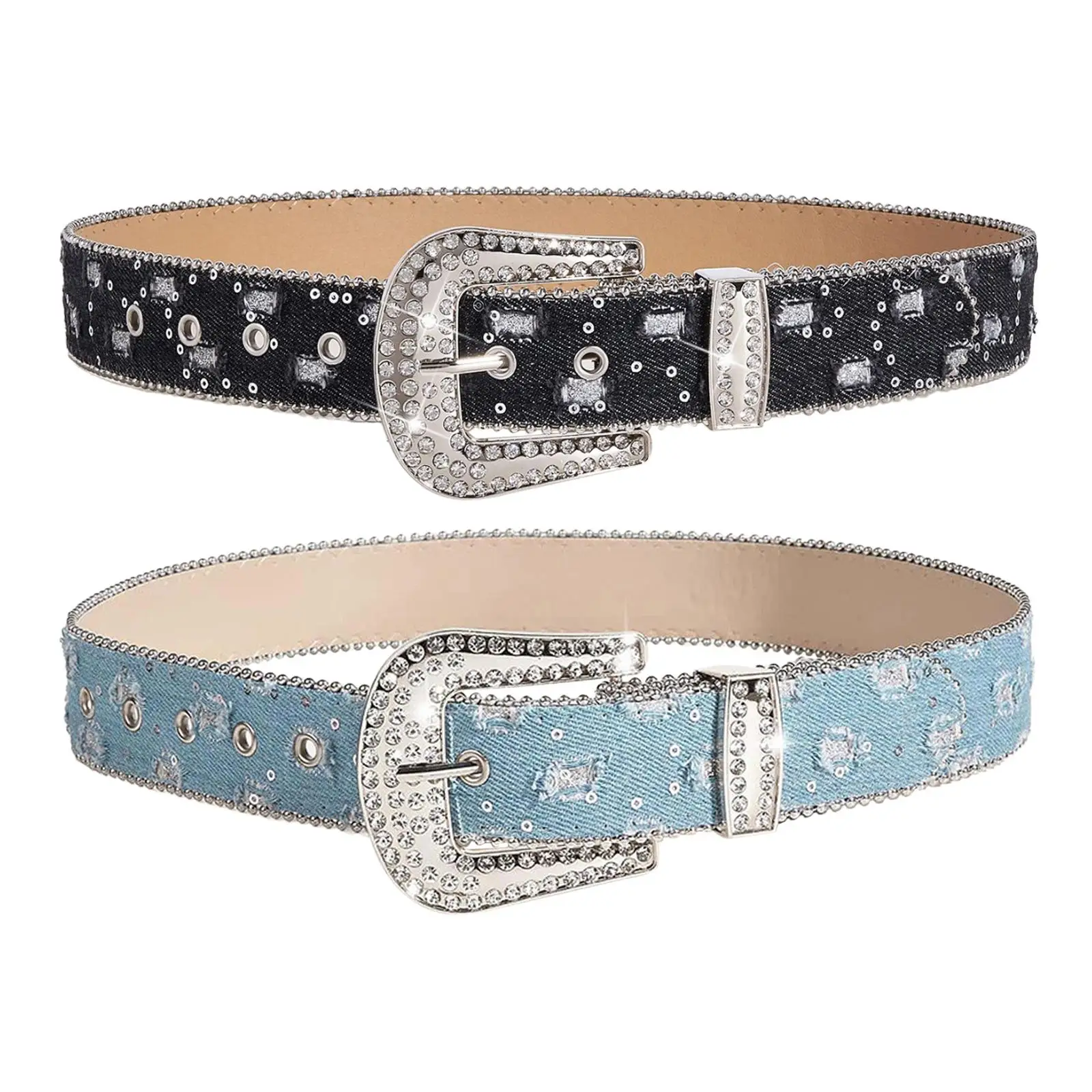 Ceinture de Taille pour Femme, Accessoires de Vêtements Polyvalents, Longue de 105cm, Strass Décoratifs, Environnement avec Broche