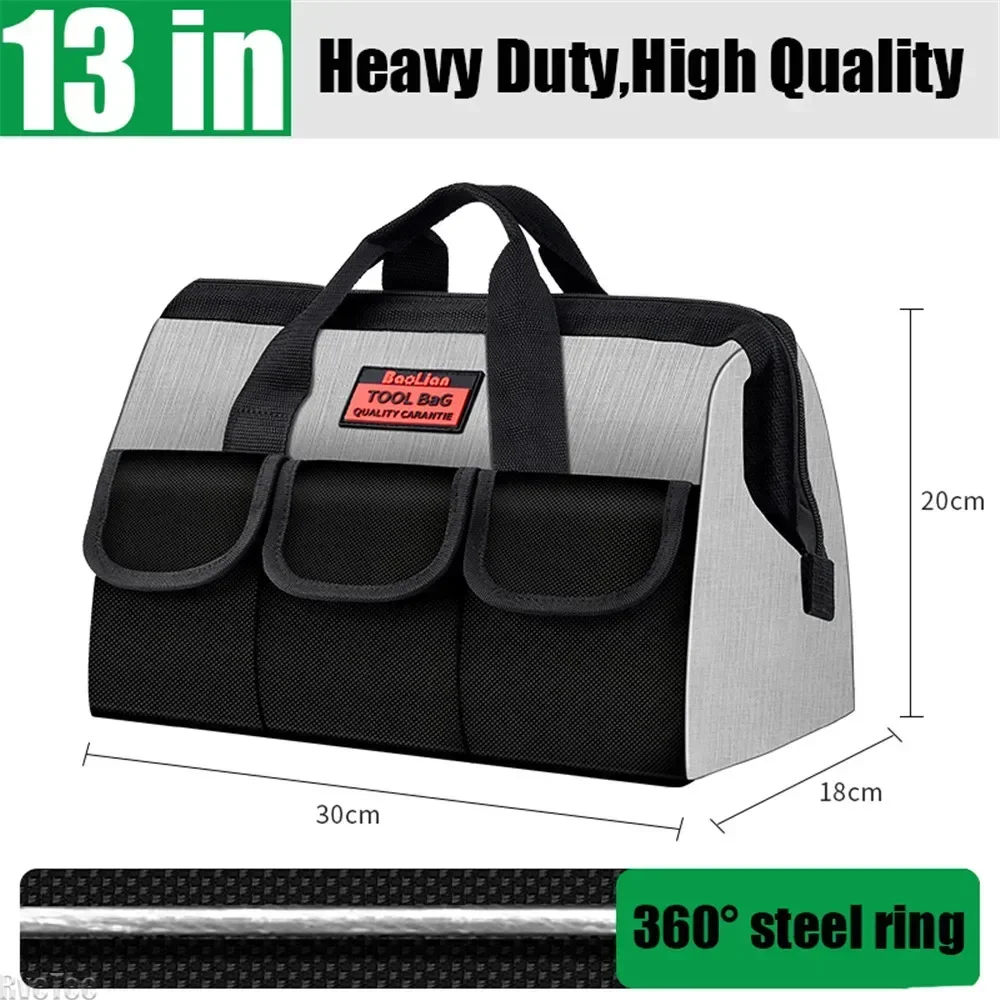 13/16/18 Inch 600D Polyester Toolbag Portable Electrician Bag Tool Organizer Waterproof Empty Hand Tool Storage Bags Tools Case