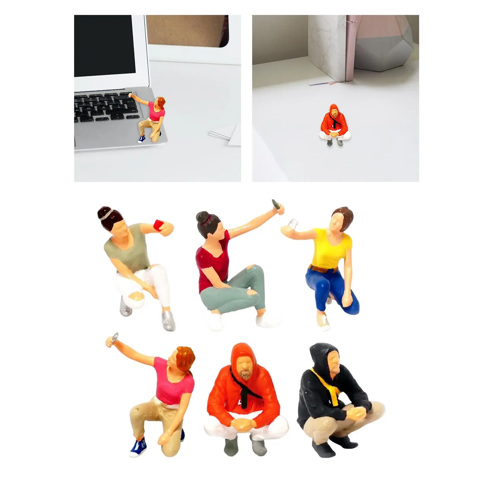 1:64 Scale People Figurines Role Play Figures Selfie People Model Tiny People Table Decoration Diorama Figurines