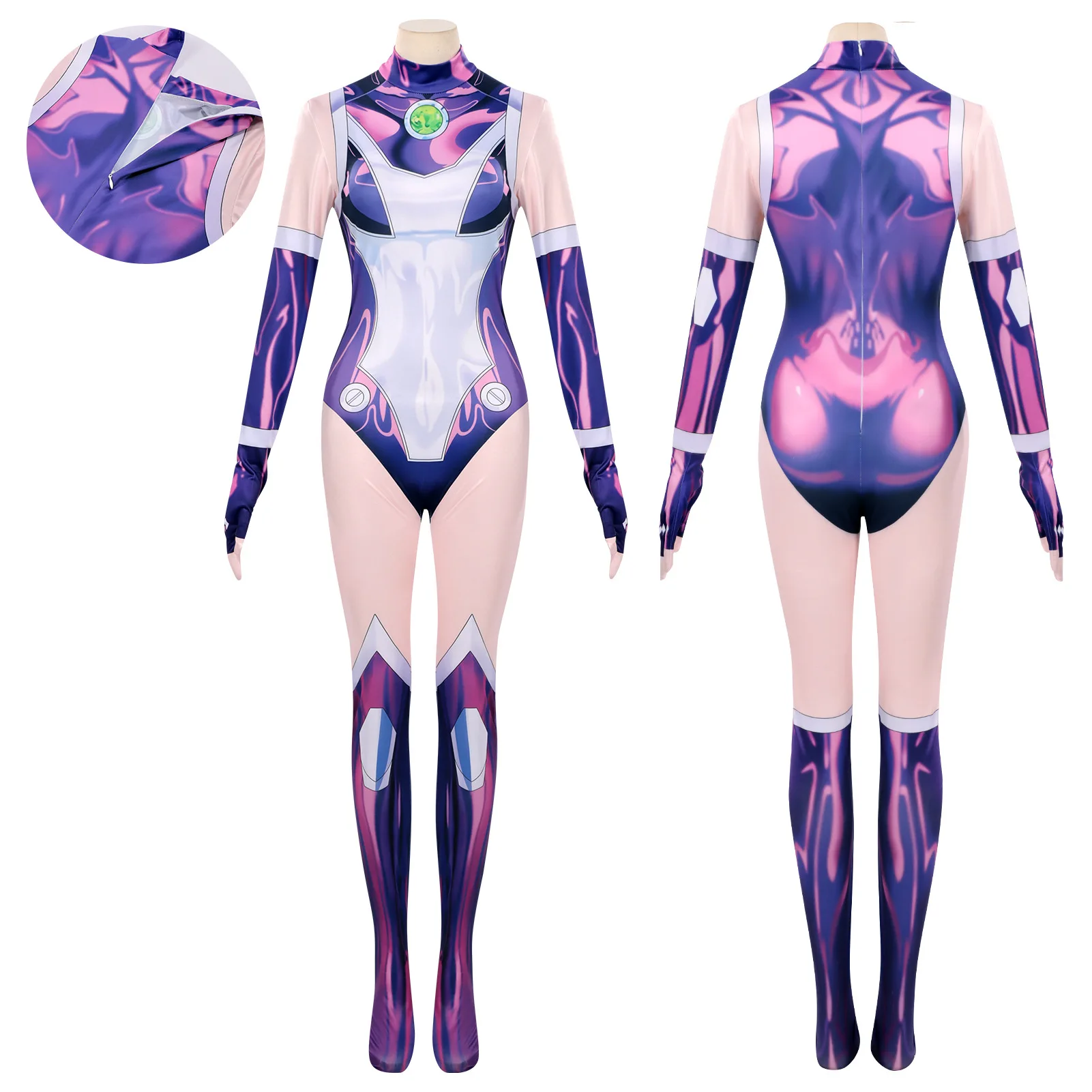 

Anime Teen Titan Cosplay Costume Teen Titan Starfire One-piece Costume Cosplay Costume Halloween Stage PerformanceCostume Female