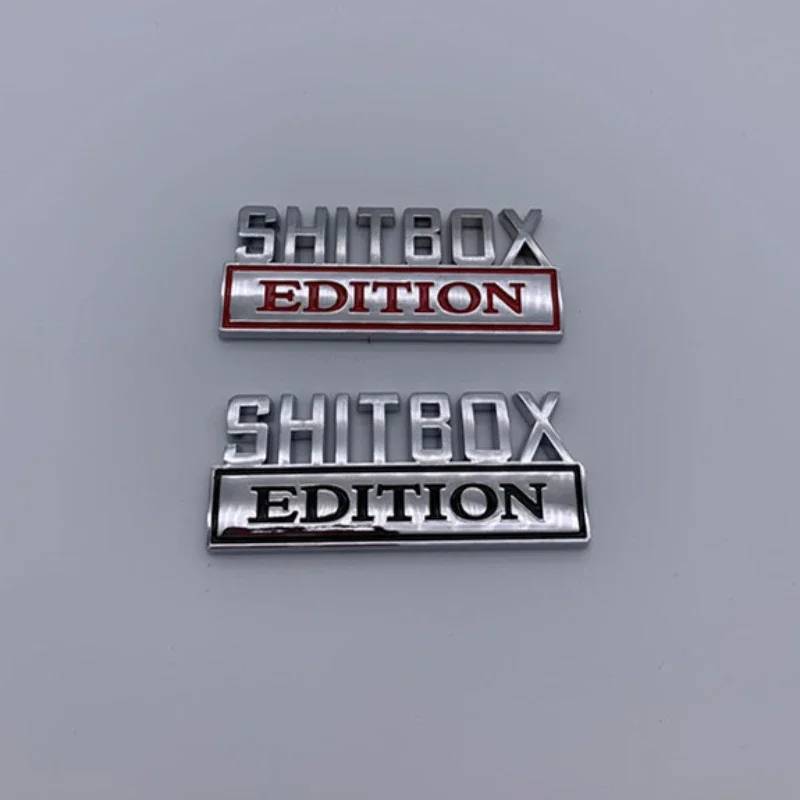 1X 3D ABS Emblem SHITBOX EDITION Badge Car Tail Side Sticker Accessories