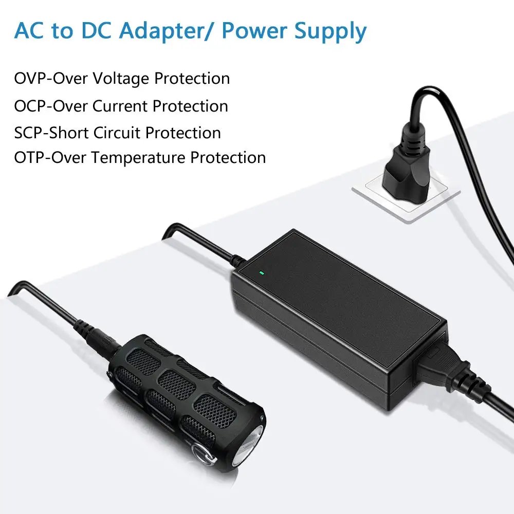 12V 10A 120W DC Power Supply Adapter 100V~240V AC to DC Converter 12 Volt 10 Amp Transformer for 5050 LED Strip Light 3D Printer