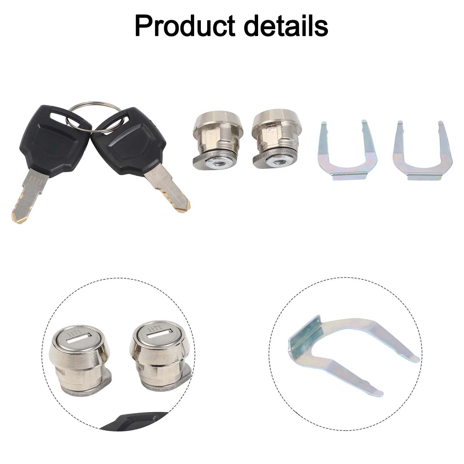 Motorcycle Bag Box Case Lock Luggage Lock Accessories 2 Keys Motorcycle Lock Cylinder Core Motorcycle Accessories