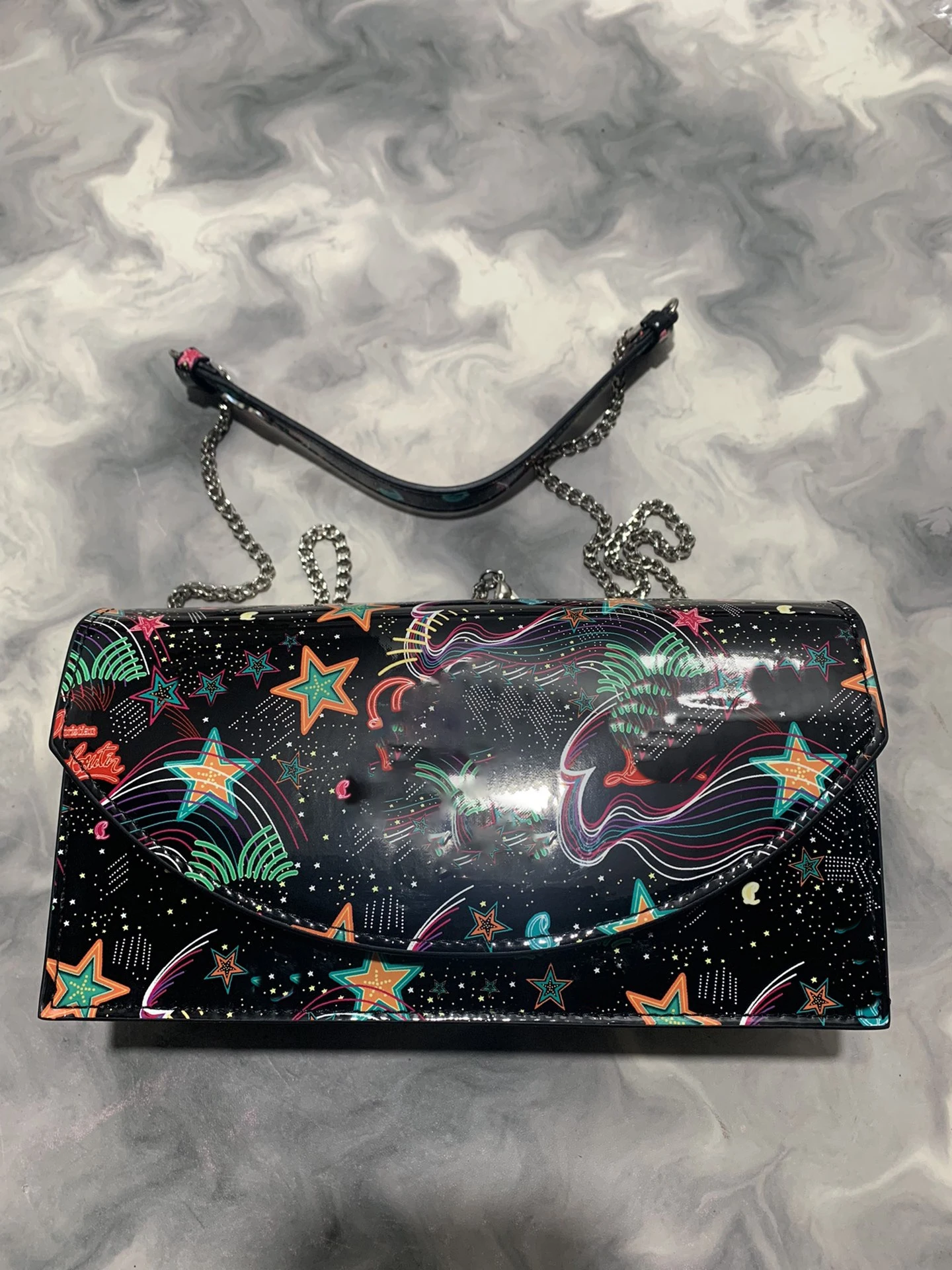 Women\'s Designer Pattern Crossbody Bag Retro Mixed Colors Genuine Leather Mini Simple Handbag Print Lady Shoulder Bag