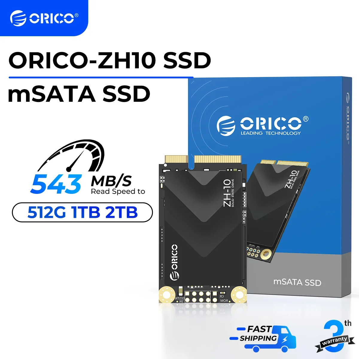 ORICO ZH10 mSATA SSD SATA III 6Gbps 3D NAND Internal Solid State Drive 128GB 256GB 512GB 1TB 2TB for Laptops Ultrabooks Desktop