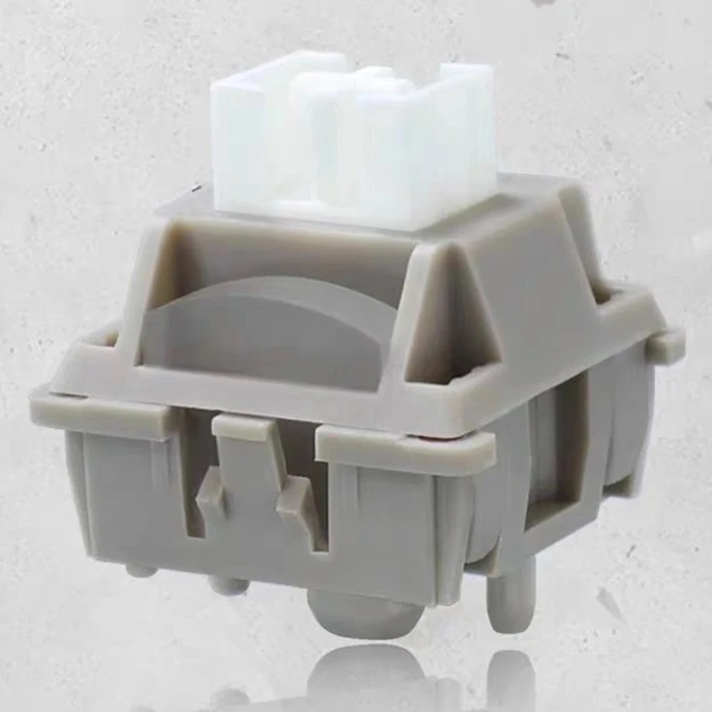 FL CMMK Silent Grey Snow Switch 3 Pins 40g Linear Keyboard Switch Nylon POM Mechanical Keyboard Switch for AULA F75 AJAZZ AK820
