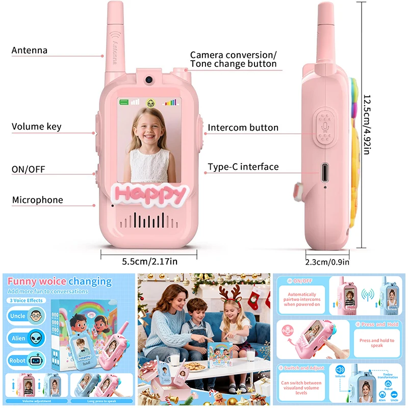 walkie-talkie-de-video-para-ninos-juguete-recargable-con-pantalla-de-alta-definicion-de-2-pulgadas-intercomunicador-de-dibujos-animados-con-llamada-de-un-solo-clic-regalos-2-uds