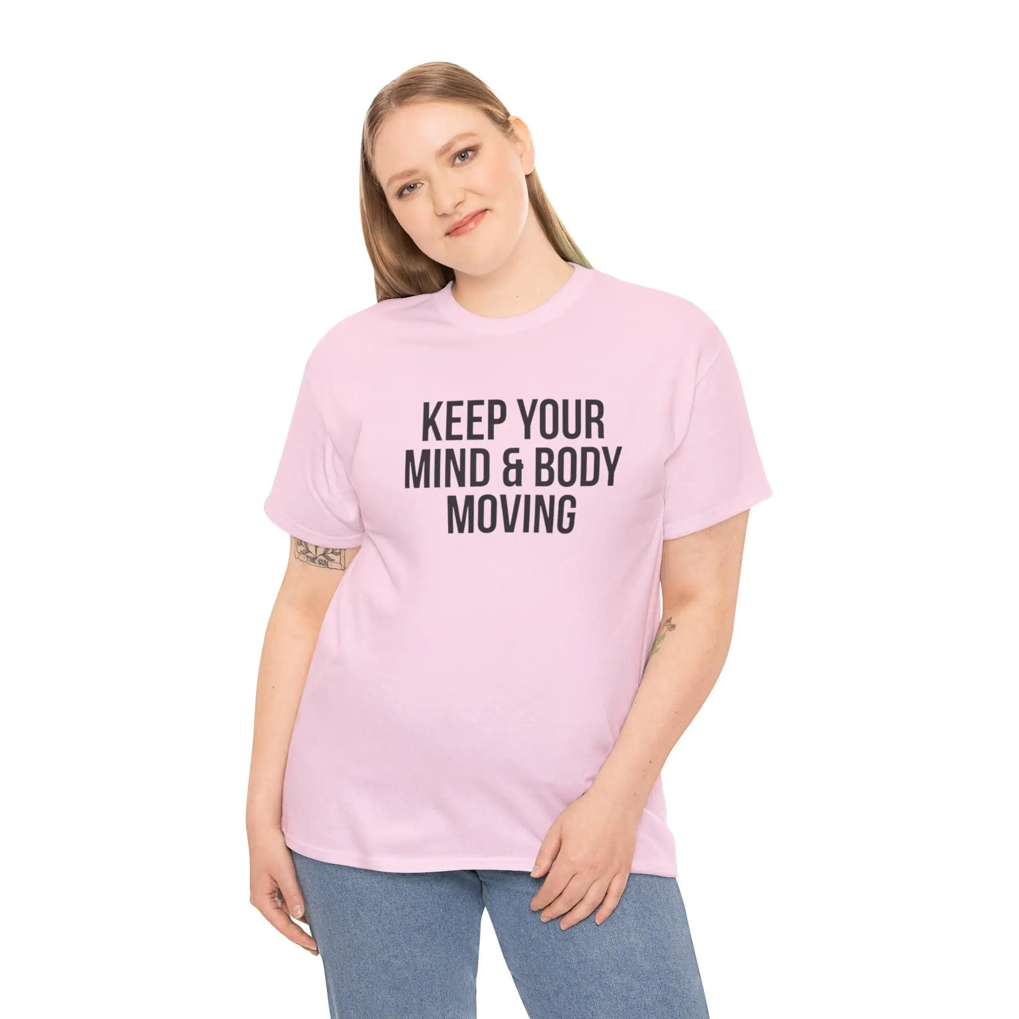 Keep Your Mind Body Moving positive affirmation t shirt Vibe Motivational Self Care Inspirational statement tee