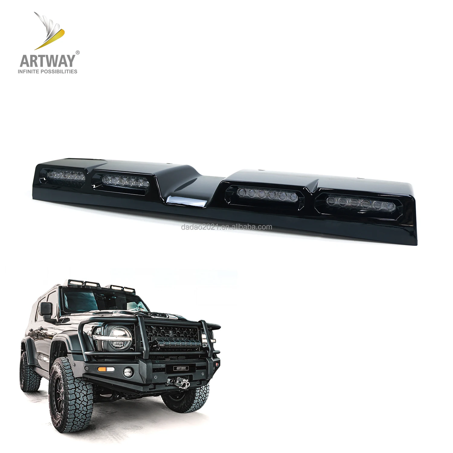 High Quality Modification Spare Parts 4 Led Front Top Roof Spoiler Light Roof Spoiler Lights For Tank 300 Roof Spoiler Light