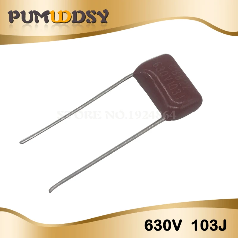 

10PCS 630V103J 0.01UF Pitch 10MM 10NF 630V 103 CBB Polypropylene film capacitor