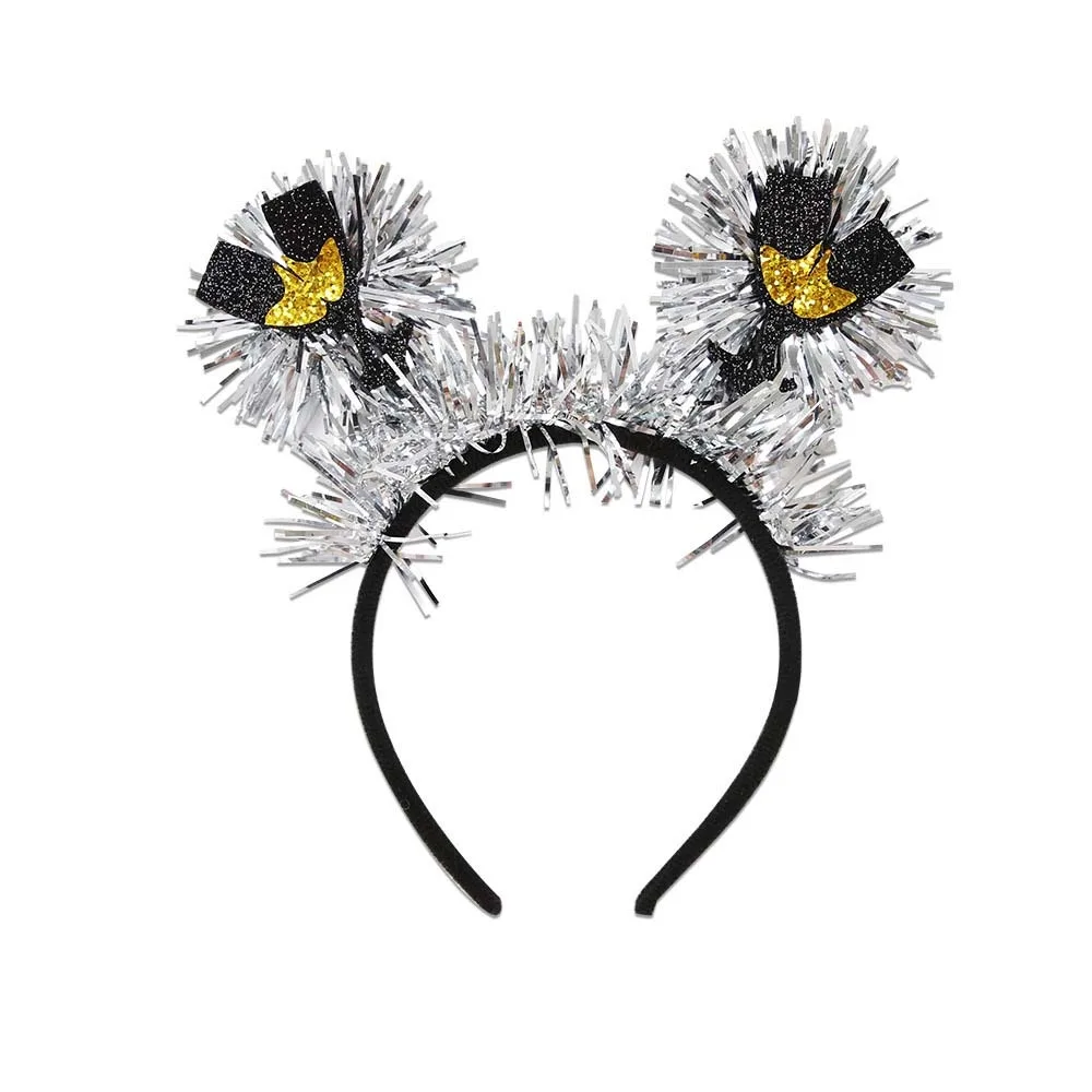 

Sequin 2026 New Year Headband Star/Crown Creative Christmas New Year Headpiece Party Decoration Headwear Glitter Hair Hoop