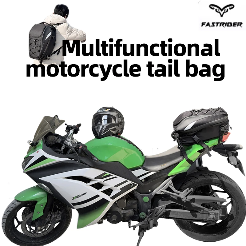 

Multifunctional Waterproof Motorcycle Tail Bag Motorcycle Rider Helmet Bag Rear Trunk Bag Backpack for Moto