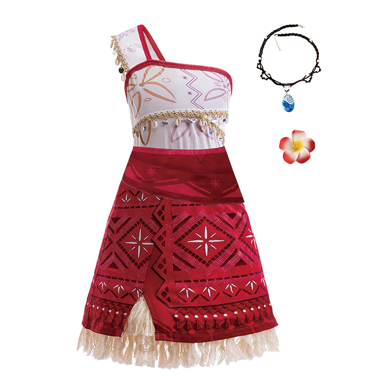 Girls New Movie Moana 2 Princess Dress Cosplay Carnival Party Adventure Costume Girl Princess Fancy Clothes Children Outfit