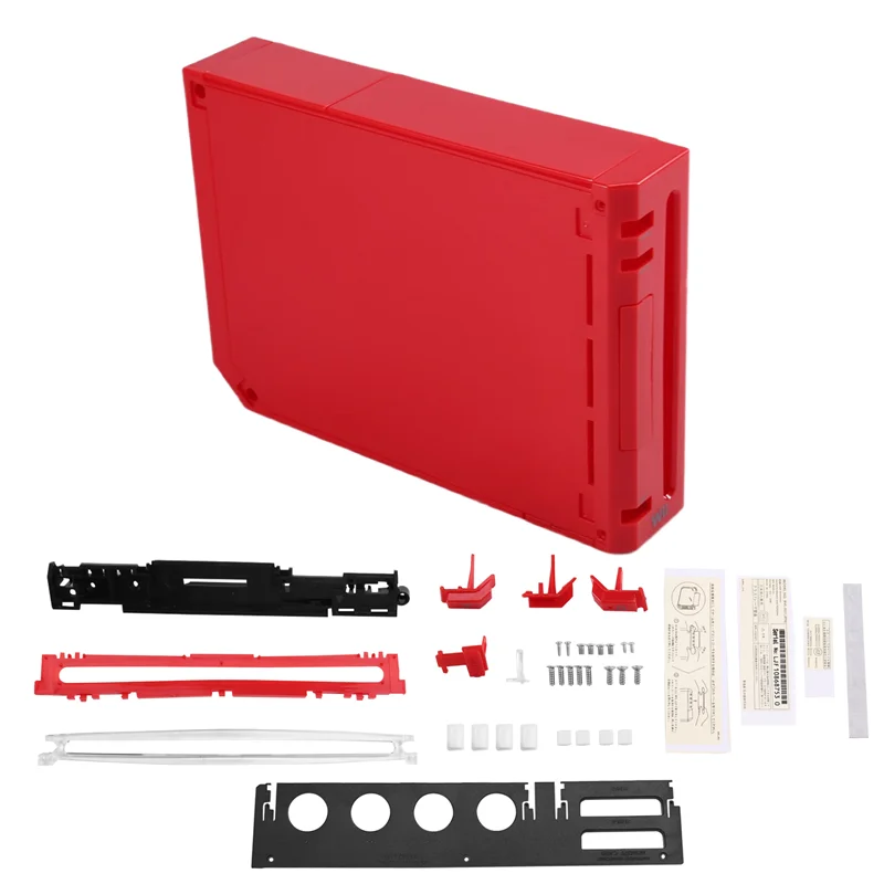 ABJF-For NS-Wii Housing Shell Case Forwii Game Console Housing Shell Withbuttons Forwii Game Console Repair Case Withbuttons Red