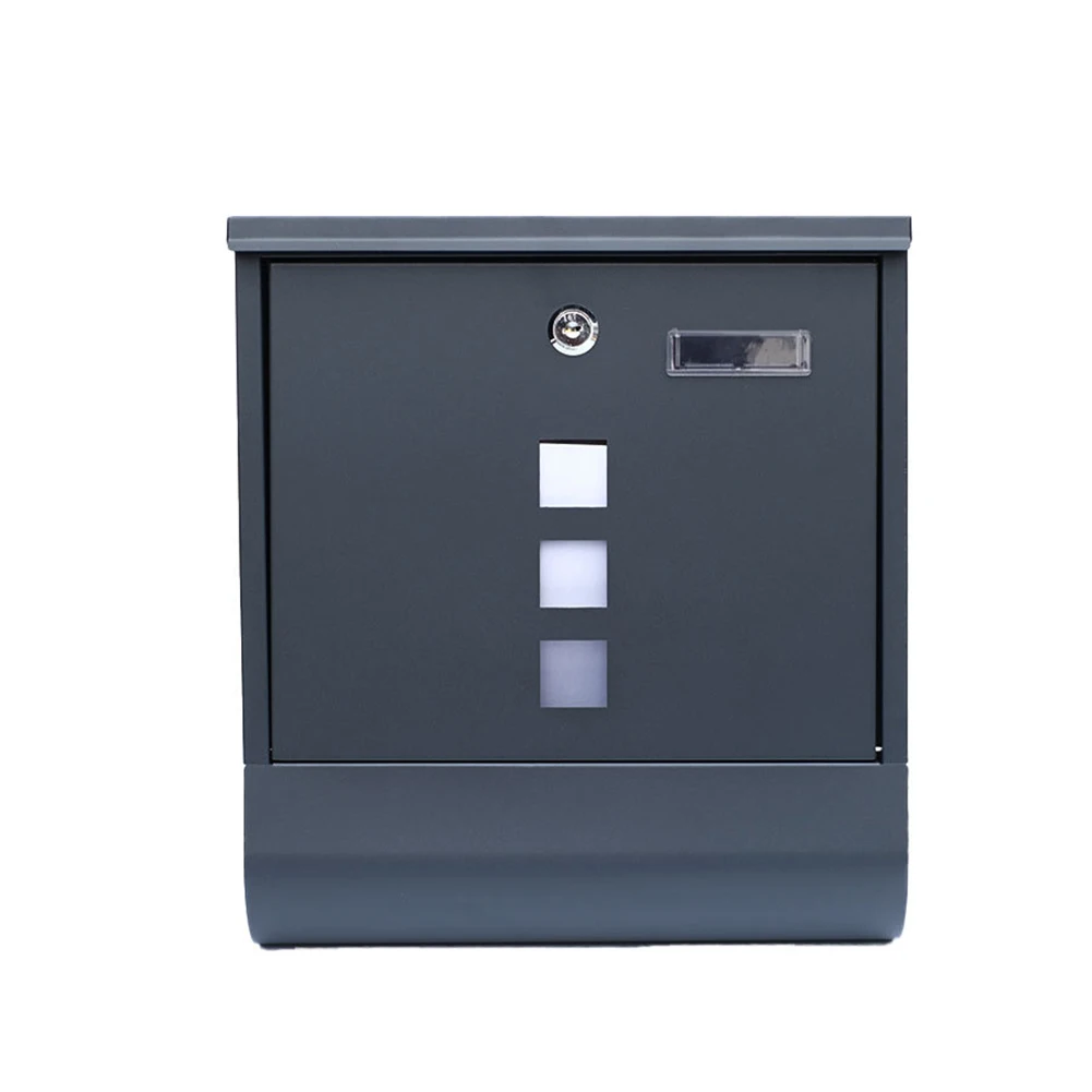 Residential Mailbox with Secure Key Lock Lockable Mailbox Large Capacity Heavy Duty Mailbox for Home Garden Service