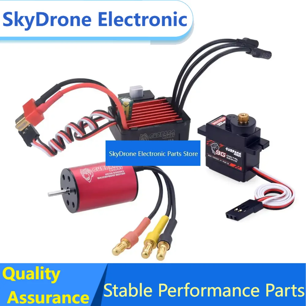 SkyDElSURPASSHOBBY 방수 콤보 2030 6500KV 2S 브러시리스 모터 + 25A ESC + S0009M 9G 서보 1:20 1:18 GTR/Lexus RC 드리프트용