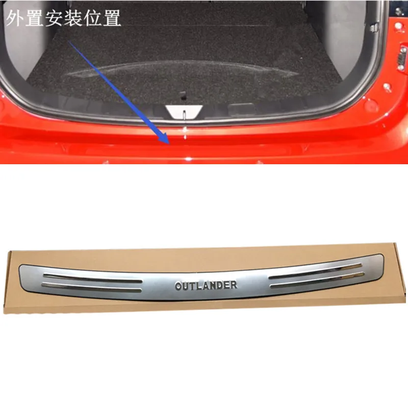 

high quality Stainless Steel Rear Bumper Protector Trunk Threshold Guard Plate for Outlander 2013-2016 Car styling