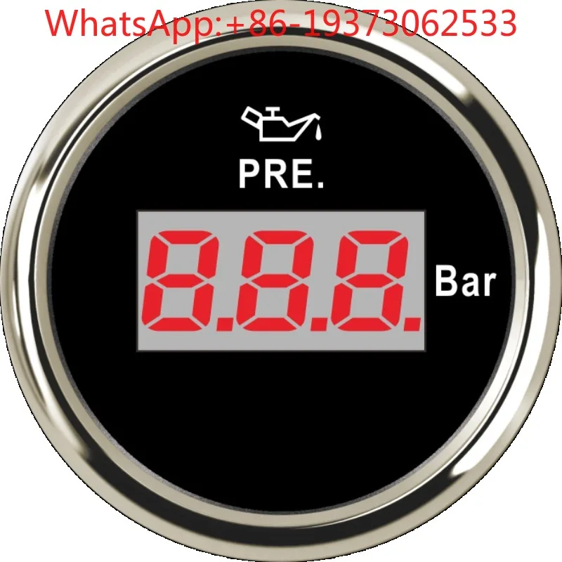 Pointer Oil Pressure Gauge Automotive Digital Display Oil Pressure Gauge Machine Fuel Tank Oil Gauge 52mm