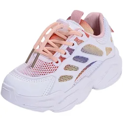 Quattro stagioni scarpe per bambini Mesh traspirante ragazzi scarpe da corsa sportive moda antiscivolo fondo morbido bambini ragazze scarpe da ginnastica Casual