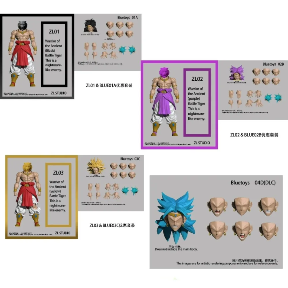 

Коллекционная фигурка ZL STUDIO Dragon Ball Super Saiyan Thin Broly: Модель врага-воина Древнего Тигра, подарок для фанатов аниме