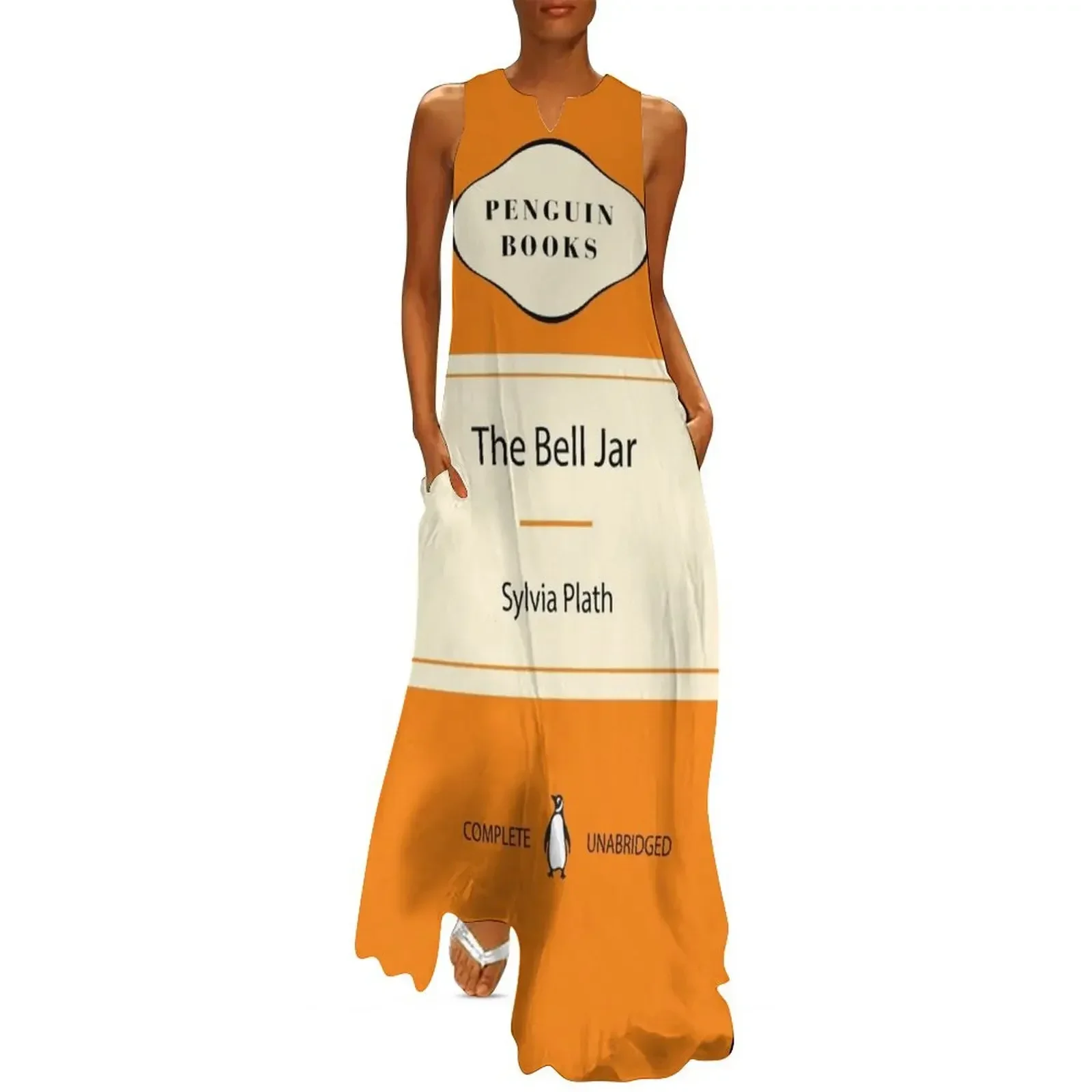 

The Bell Jar by Sylvia Plath Penguin Classic Cover Long Dress Beachwear women clothes sexy dress elegant women's sets Dress