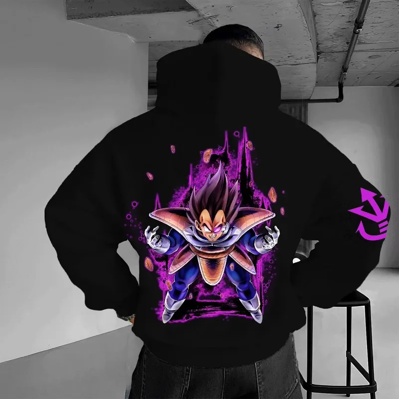 دراغون بول تريند المتضخم الخريف والشتاء الرسوم المتحركة اليابانية الطرفية هوديي موضة فضفاضة الثقيلة الرجال والنساء هوديس