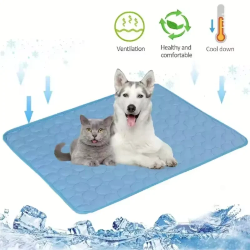 Extra Large Dog Cooling Mat, Summer Durable Ice Pad Blanket for Small Large Dogs Cats, Pet Cool Bed Sofa Accessory - view 2