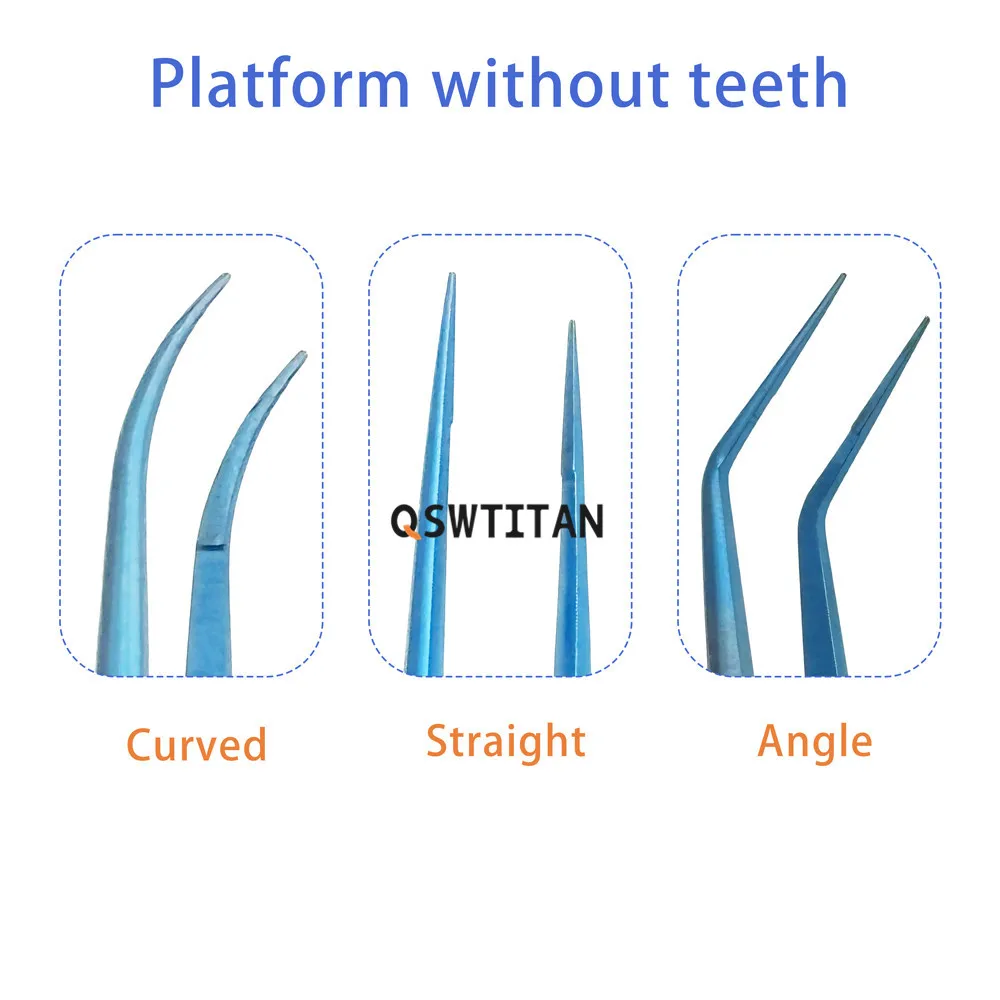 10.5cm-18cm 眼科用マイクロピンセット - ストレート/カーブ/アングル、0.15mm/0.3mm
