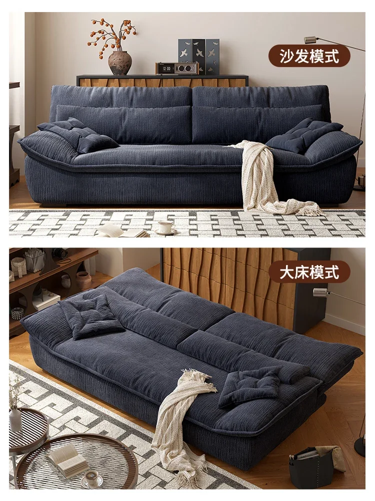 Sailing sofa bed foldable dual-purpose chenille fabric small apartment sofa bed 2025 new