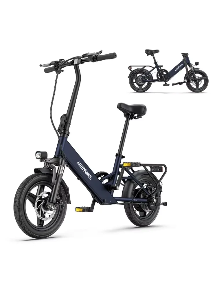 Elektrische fiets Hillmiles 250W borstelloze motor 36V10.4AH batterij elektrische fiets volwassen dames stadsverkeer 14 inch band E-bike