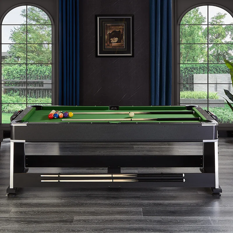

4 игры в 1: бильярдный стол 7 футов с вращающейся конструкцией для игры в снукер и пинг-понг