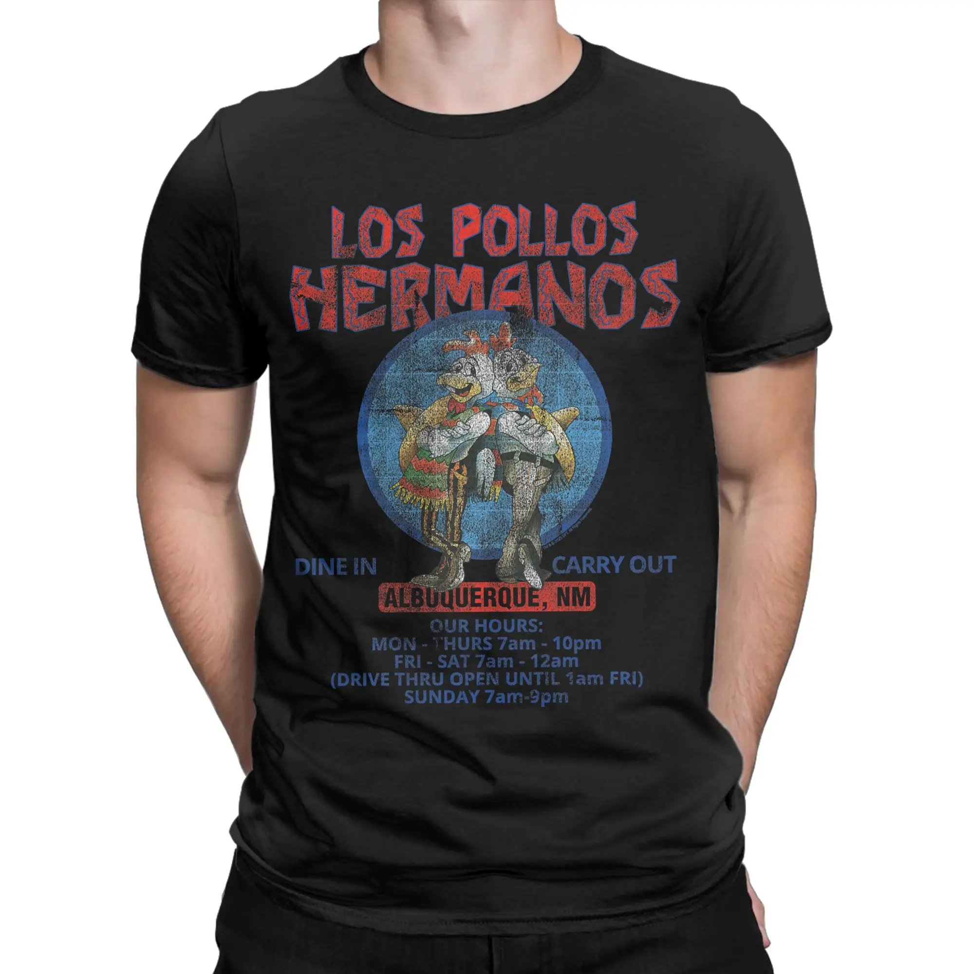 Breaking Bad Los Pollos Hermanos Comfort T Shirt T Shirts Men Cotton Funny T-Shirts O Neck Tees Short Sleeve Clothes Printed
