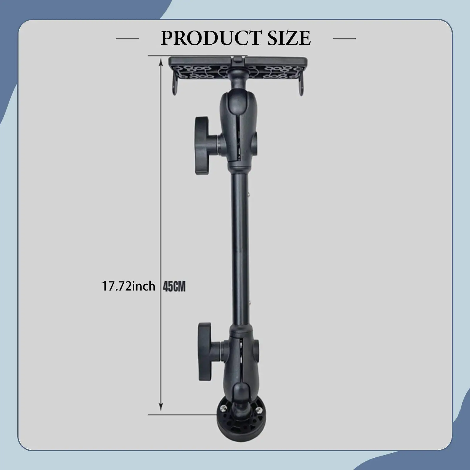 Base de montage universelle pour détecteur de poissons, accessoires polyvalents, plaque réglable pour configuration de pêche en kayak ou en bateau