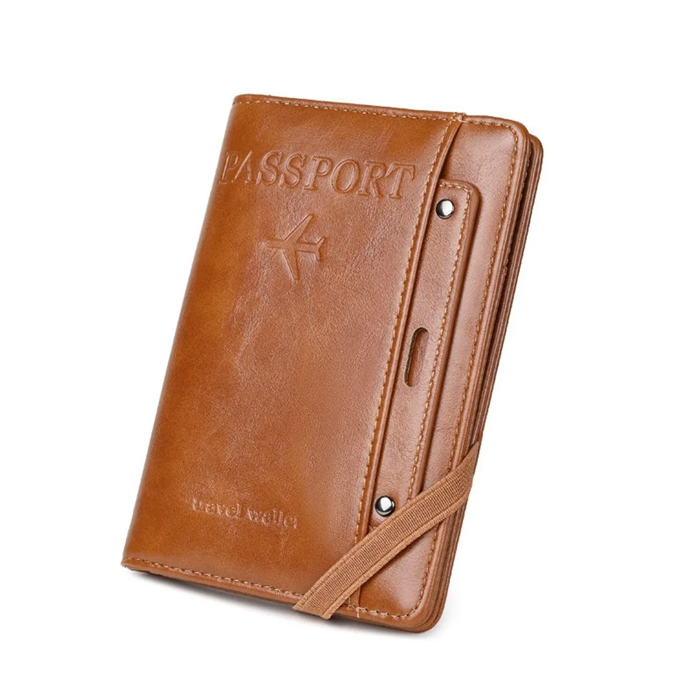 

Card Holder PU Passport Bag Passport Cover Ticket Holder Travel Wallet RFID Anti-theft Airplane Check-in Storage Card Bag