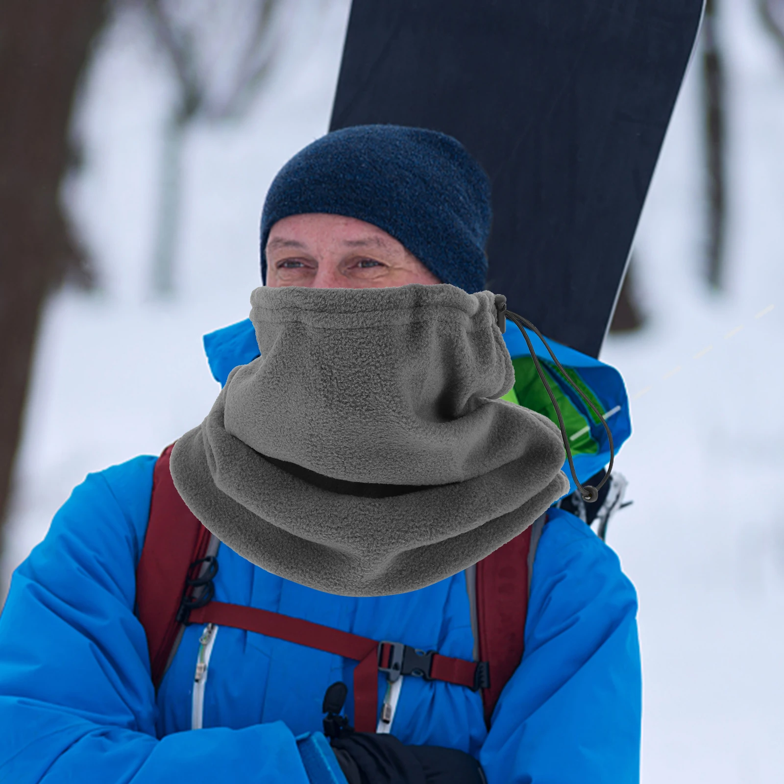 

2 Pcs Windproof Mask Ski for Men Neck Gaiters Warm Warmers Flannel and Women Winter Cover