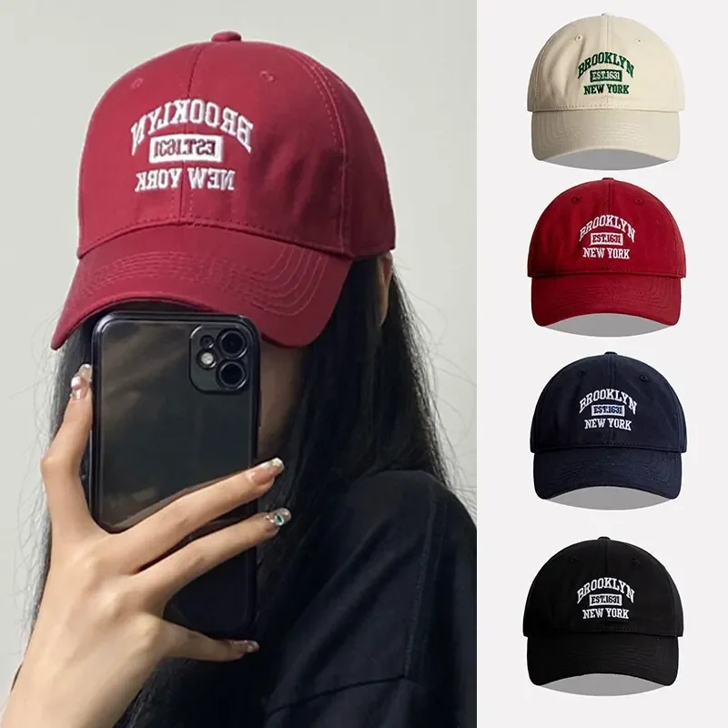 Letter Embroidered Baseball Cap for Women Spring Summer Outdoor Sunscreen Unisex Snapback Hat Sports Casual Men Hip Hop Hat