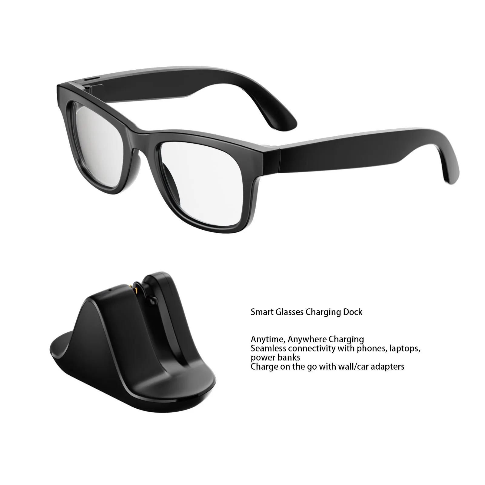 

Smart Glasses Charging Dock Fit for Meta Skyler Smart Glasses Magnetic Charging Station with Fast Charging LED Indicator