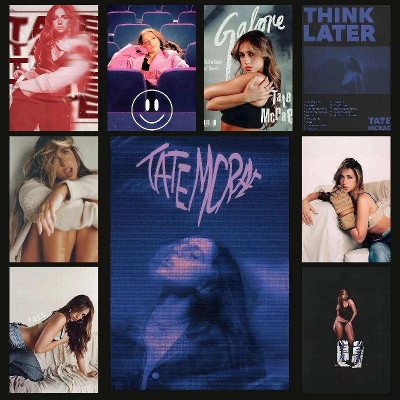 

Tate McRae Singer Poster Self-adhesive Art Waterproof Paper Sticker Coffee House Bar Room Wall Decor