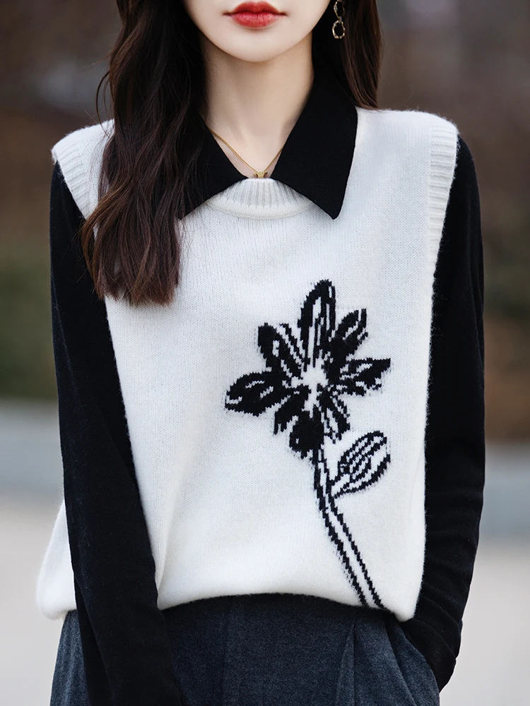 

Pure Wool Vest Women's 2025 New Sle Trendy Spring Autumn Layering Outerwear Vest oulder Pad Chinese Brand Commute Sle