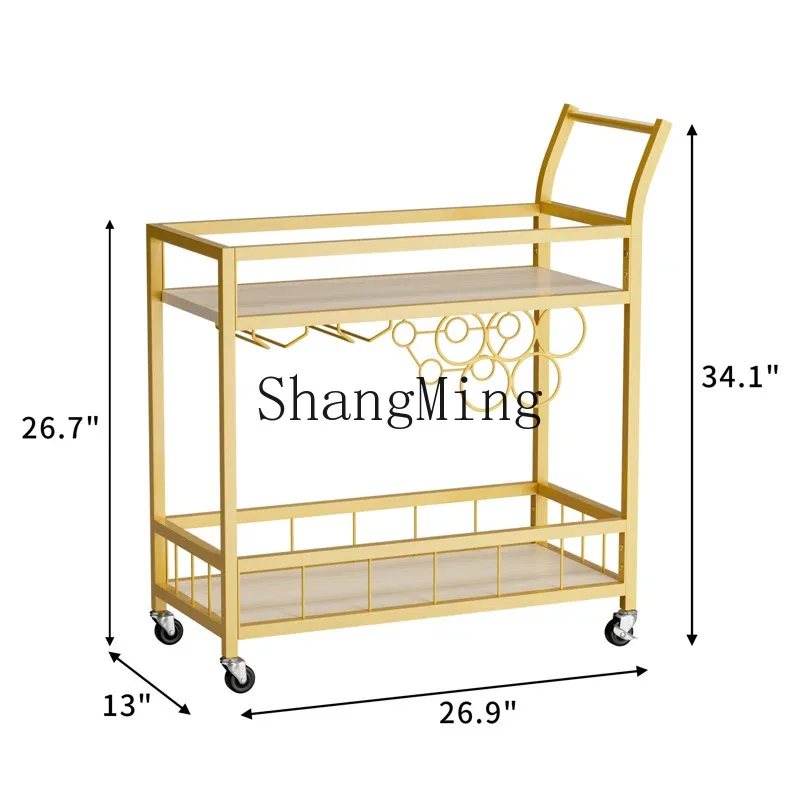 

CLRestaurant Beverage Trolley Food Delivery Cart Pastry Beverage Multi-Functional Service Cart Dining Serving Silent