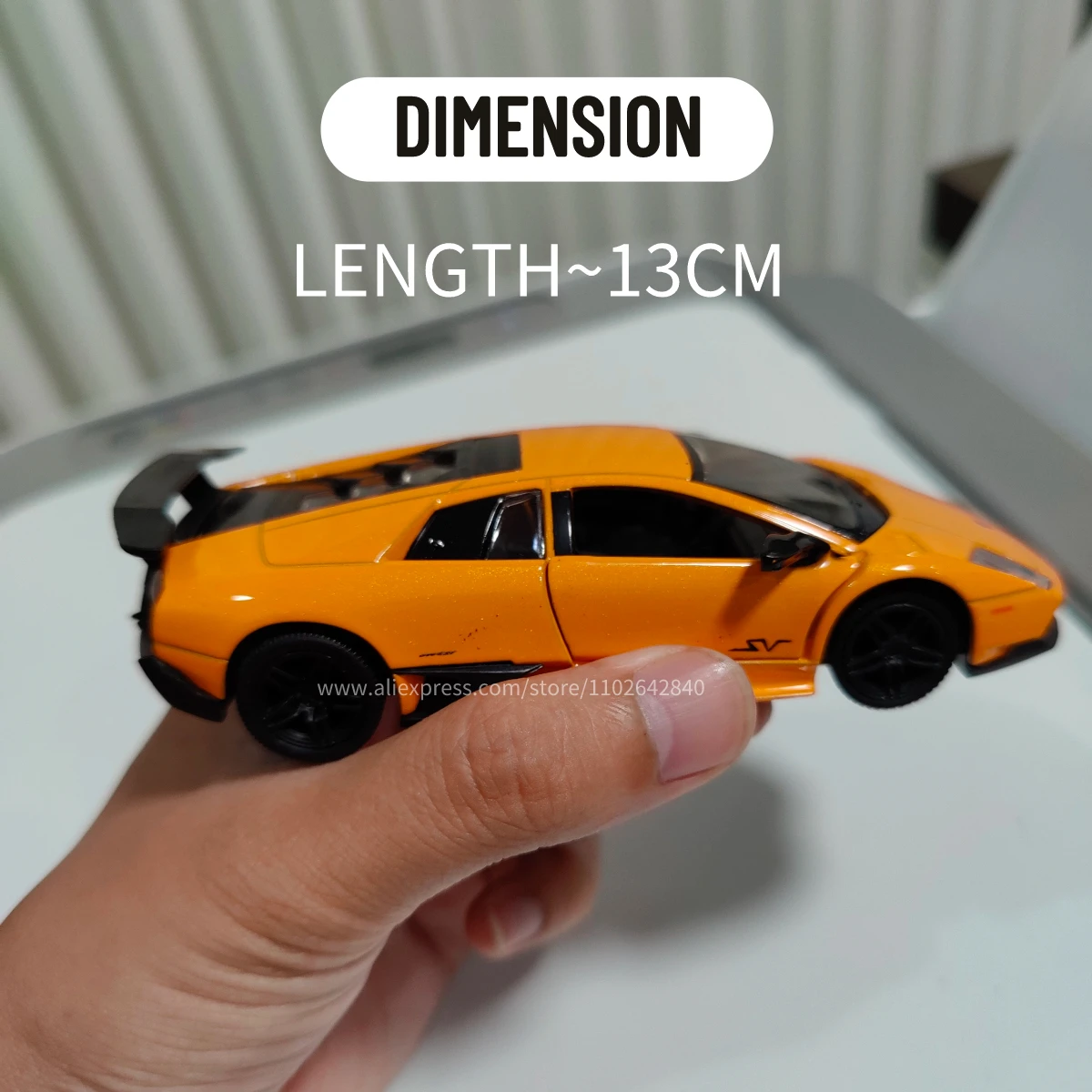 1:36 Car Model Lamborghini Murcielago Scale Metal Diecast Replica Home Office Miniature Art Vehicle Hobby Decoration Kid Boy Toy