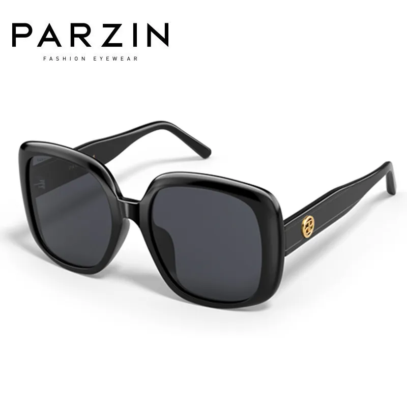 PARZIN-gafas de sol polarizadas para mujer, elegantes, de gran tamaño, con protección UV, a la moda, 91662