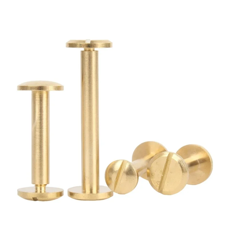 M4 النحاس الصلبة ملزمة شيكاغو مسامير حزام المسمار مسمار المسامير لألبوم الصور الجلود الحرفية حزام المحفظة السحابات