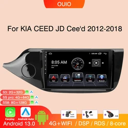 4G Android 13 Radio For KIA Cee'd CEED JD 2012 2013 2014 2015-2018 Car stereo Multimedia Player Carplay Auto GPS navigation