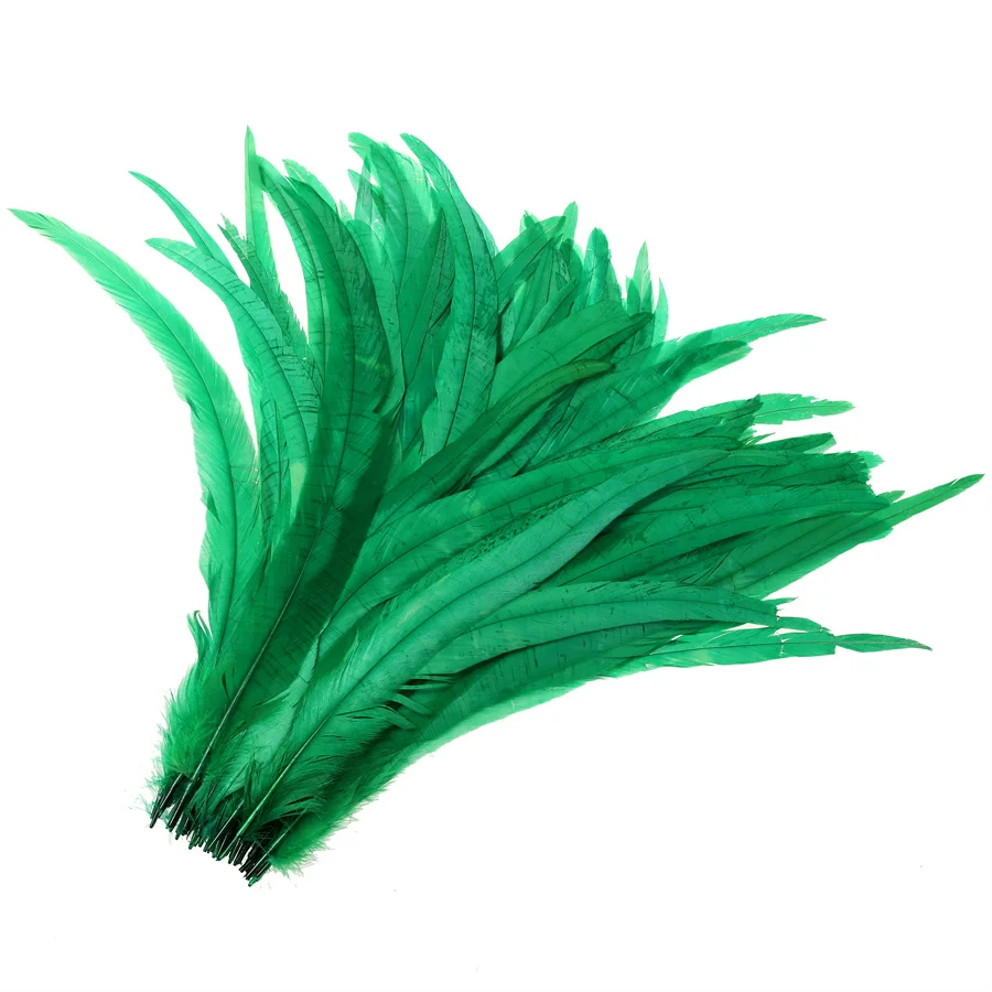 

500PCS Natural Chicken Feather 35-40CM Rooster Coque Feathers DIY Pheasant Cock Tail Plumes For Carnival Backpieces Decoration