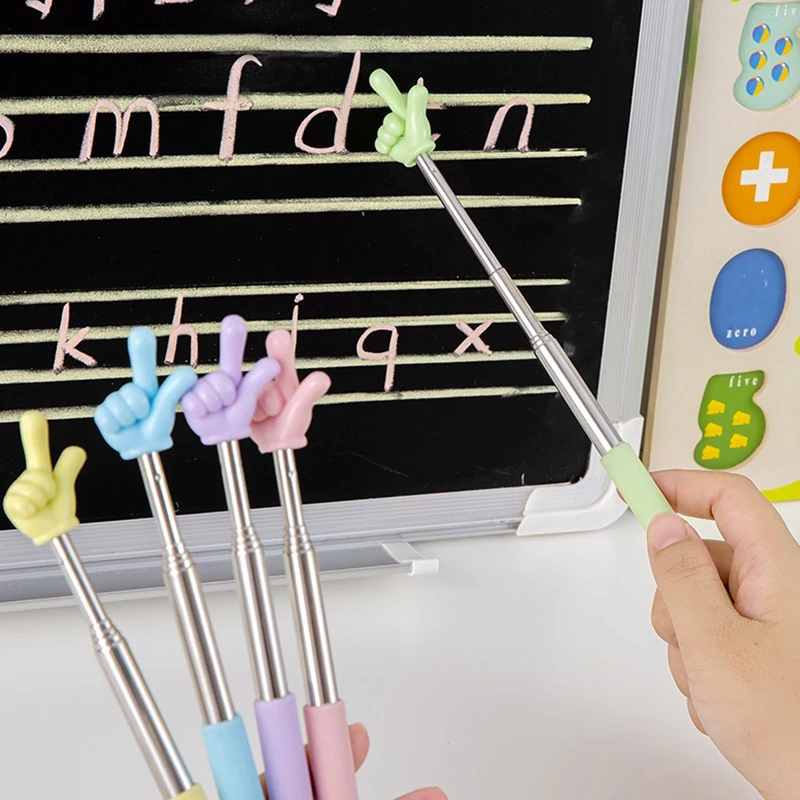 1 قطعة على شكل إصبع السبورة مقدم عصا أدوات دليل القراءة ألوان متعددة المتاحة المضادة للانزلاق المحمولة يده عصا ZYF