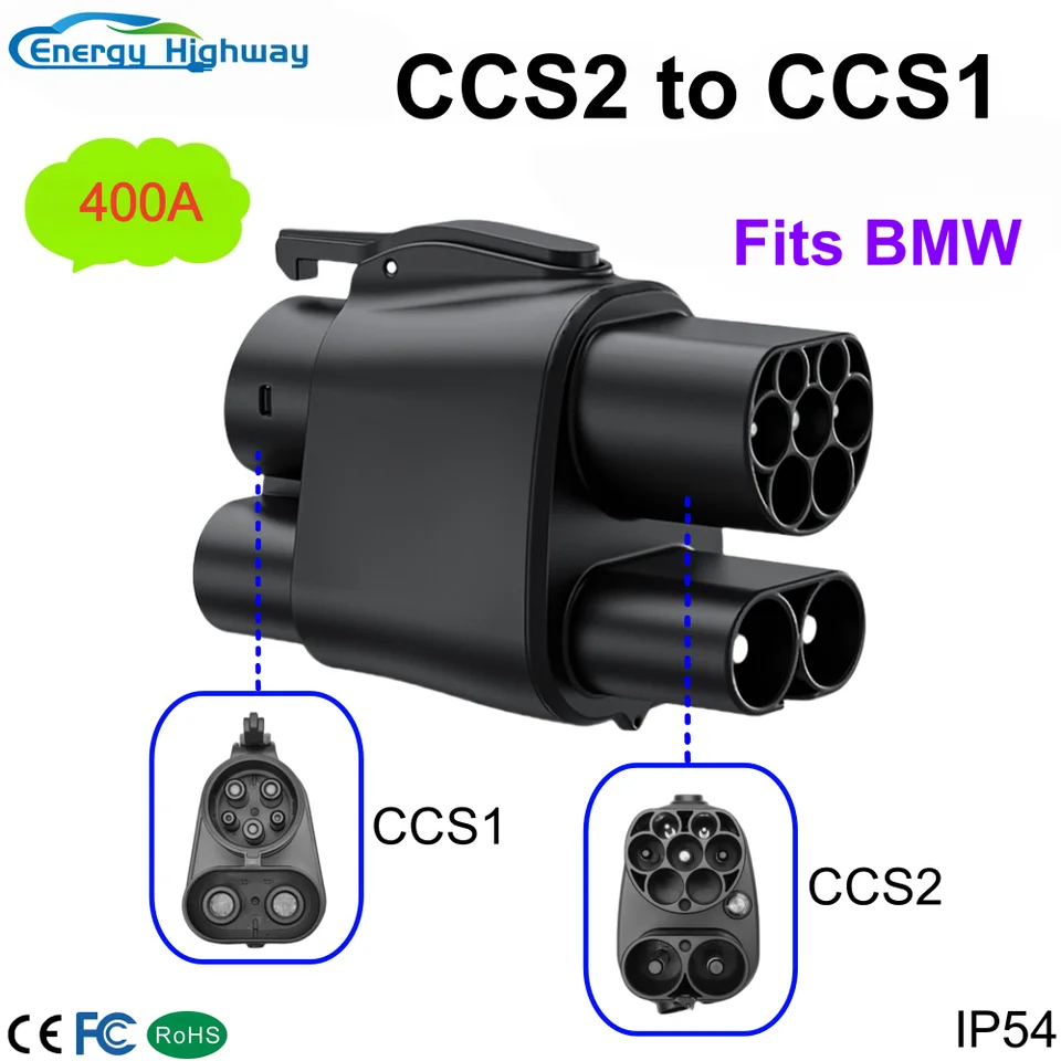 CCS2-CCS1 / 타입2-타입1 EV 고속 충전 어댑터 400A 1000V 최대 범용 EV 자동차 충전 어댑터 CCS2-CCS1 / 타입2-타입1 썸네일 7